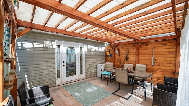 180 N State St, Sigurd, UT 84657 - wooden deck featuring outdoor dining space and a pergola