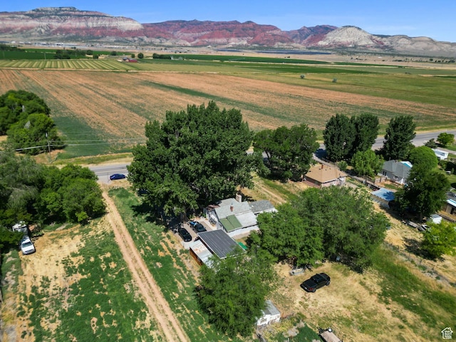180 N State St, Sigurd, UT 84657 - aerial view of property and surrounding area with rural landscape and a mountain backdrop