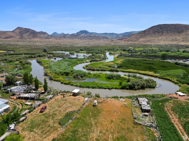 180 N State St, Sigurd, UT 84657 - aerial view of property and surrounding area featuring a water and mountain view and rural landscape