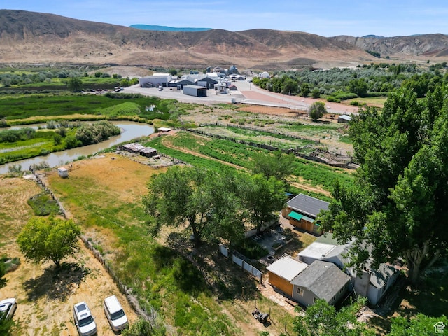 180 N State St, Sigurd, UT 84657 - aerial overview of property's location featuring rural landscape and a mountainous background