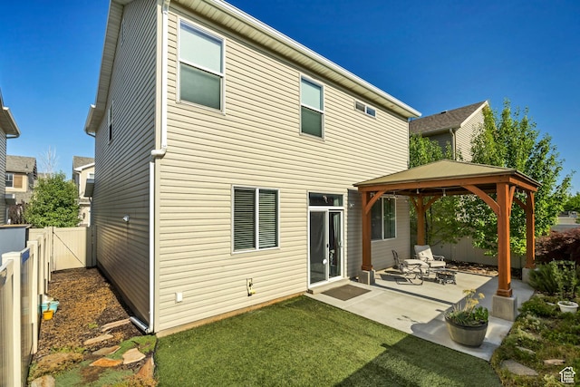1046 W Stonehaven Dr, North Salt Lake, UT 84054 - rear view of property featuring a gazebo and a patio area