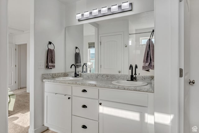 1046 W Stonehaven Dr, North Salt Lake, UT 84054 - bathroom with double vanity and plenty of natural light