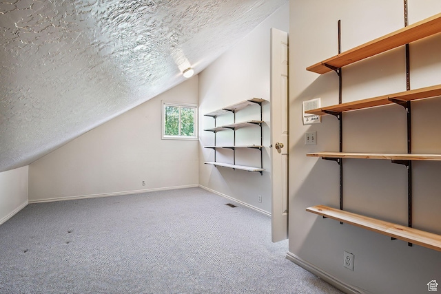 2056 E Sierra View Cir, Millcreek, UT 84109 - additional living space featuring lofted ceiling, a textured ceiling, and carpet
