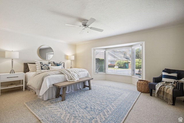 2056 E Sierra View Cir, Millcreek, UT 84109 - bedroom with carpet floors, crown molding, and a ceiling fan