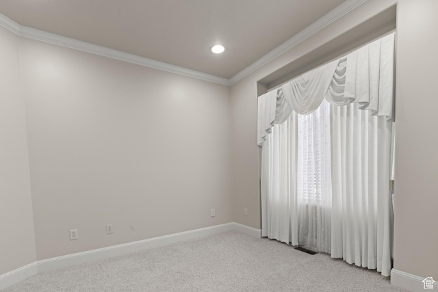 4713 W 4050 S, West Haven, UT 84401 - empty room featuring light colored carpet, ornamental molding, and recessed lighting