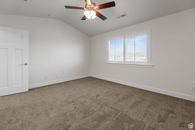 947 S 2040 W, Orem, UT 84059 - carpeted spare room with lofted ceiling and a ceiling fan