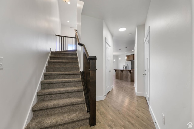 947 S 2040 W, Orem, UT 84059 - stairway featuring wood finished floors and baseboards