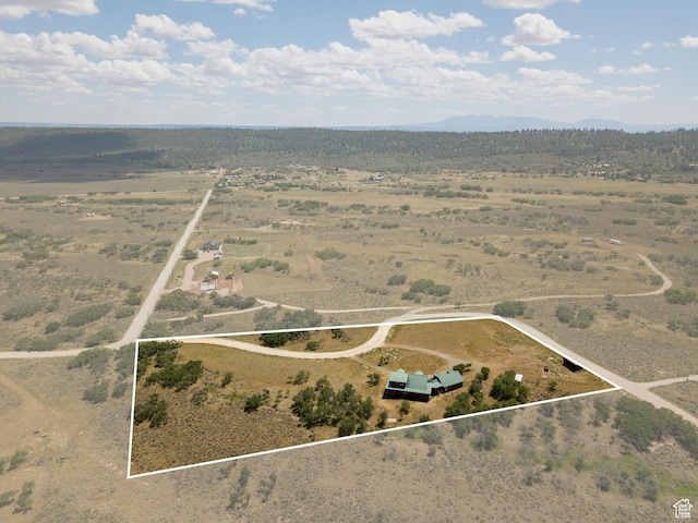 16 N Porcupine Ln, La Sal, UT 84530 - aerial view of sparsely populated area featuring property boundaries highlighted and a desert landscape