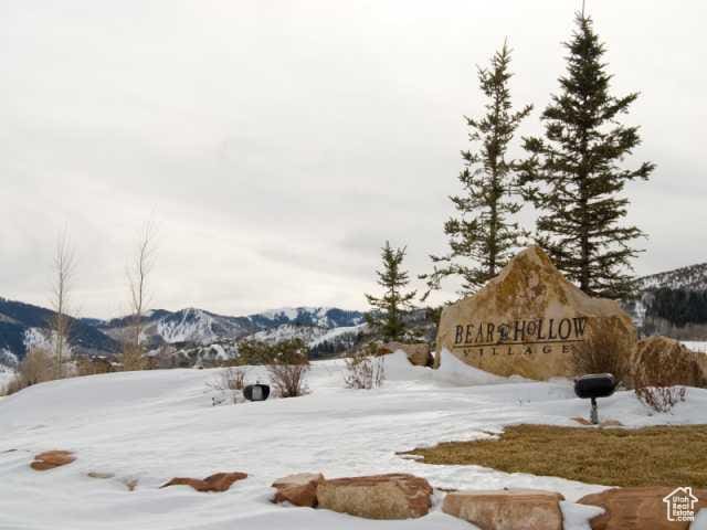 5541 N Slalom Way, Park City, UT 84098 - yard layered in snow with a mountain view