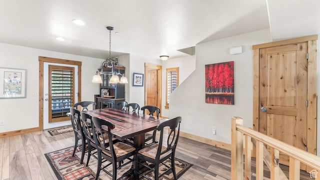 5541 N Slalom Way, Park City, UT 84098 - dining room featuring light wood-style floors and recessed lighting