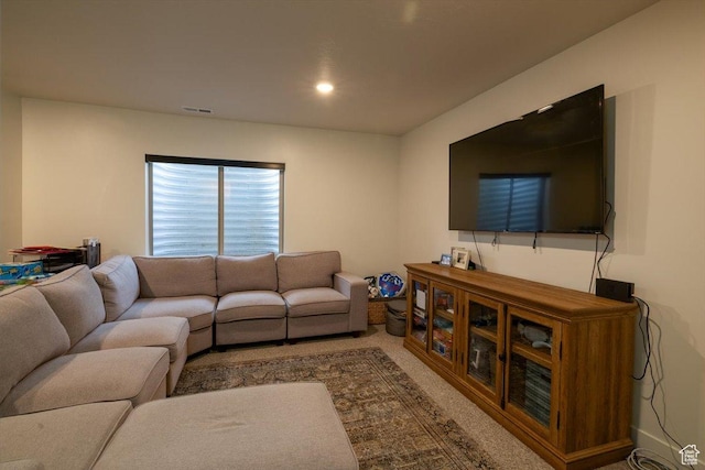 2049 N Harvest Village Ln, Saratoga Springs, UT 84045 - living area with carpet floors and recessed lighting