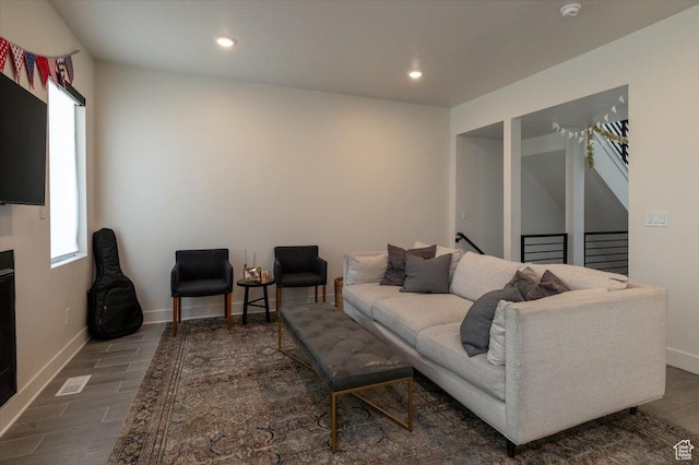 2049 N Harvest Village Ln, Saratoga Springs, UT 84045 - living area featuring recessed lighting and wood finished floors