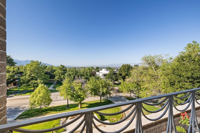 777 E S Temple Unit 4A, Salt Lake City, UT 84102 - balcony featuring a mountain view