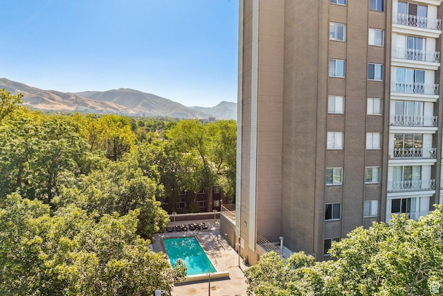 777 E S Temple Unit 4A, Salt Lake City, UT 84102 - view of pool with a mountain view