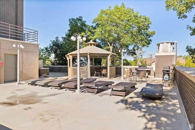 777 E S Temple Unit 4A, Salt Lake City, UT 84102 - view of patio / terrace with a gazebo and area for grilling