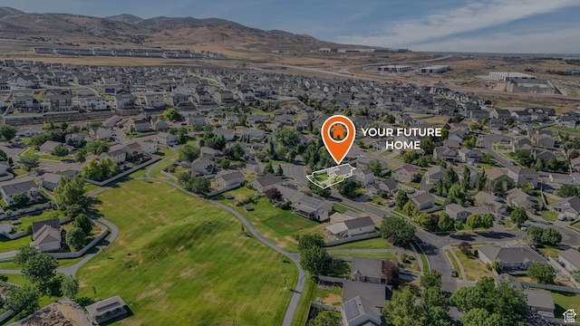 224 W Apple Ave, Saratoga Springs, UT 84045 - aerial view of property's location featuring nearby suburban area and a mountainous background