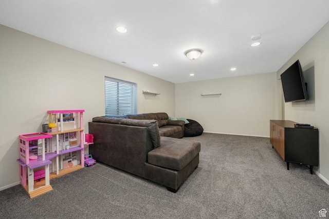 224 W Apple Ave, Saratoga Springs, UT 84045 - carpeted living area featuring recessed lighting
