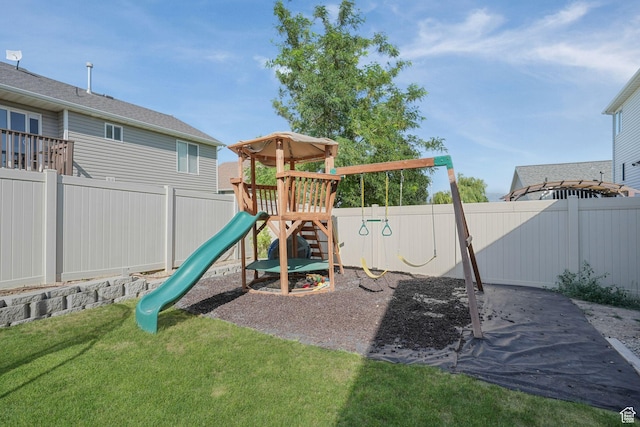 224 W Apple Ave, Saratoga Springs, UT 84045 - view of play area featuring a fenced backyard