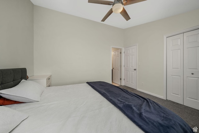 224 W Apple Ave, Saratoga Springs, UT 84045 - carpeted bedroom featuring a ceiling fan and a closet