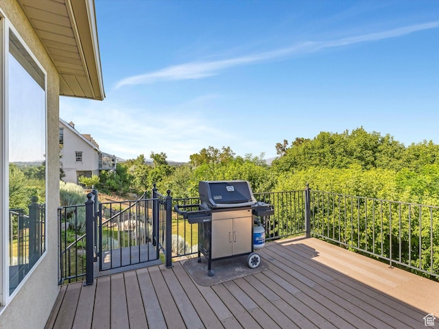 2960 E Oak Park Ln S, Holladay, UT 84117 - wooden deck featuring grilling area