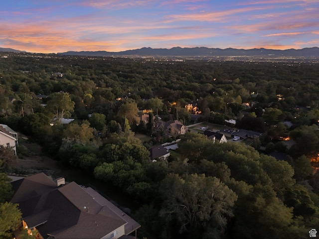 2960 E Oak Park Ln S, Holladay, UT 84117 - aerial view at dusk of a mountain view and a wooded view