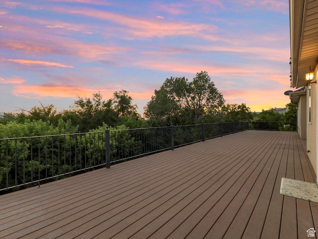 2960 E Oak Park Ln S, Holladay, UT 84117 - view of deck at dusk