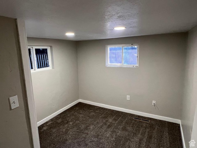 9173 S 1300 W, West Jordan, UT 84088 - below grade area with dark colored carpet and recessed lighting