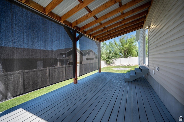 2371 N 1110 W, Clinton, UT 84015 - wooden deck with a fenced backyard