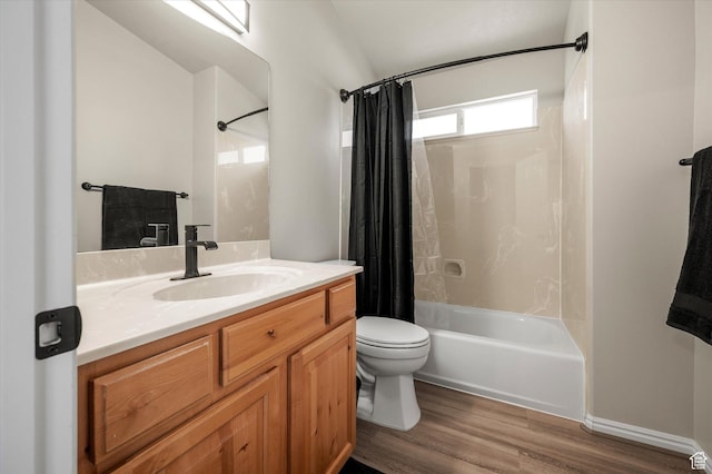 2371 N 1110 W, Clinton, UT 84015 - full bath featuring shower / bath combo, vanity, and wood finished floors