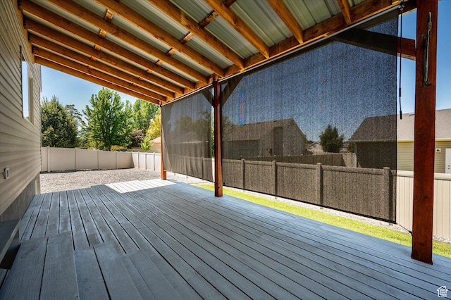 2371 N 1110 W, Clinton, UT 84015 - wooden terrace with a fenced backyard