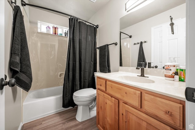 2371 N 1110 W, Clinton, UT 84015 - full bathroom with shower / tub combo, wood finished floors, and vanity