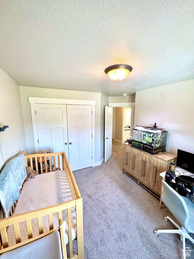 933 S 2100 W, Orem, UT 84059 - bedroom featuring light carpet, a textured ceiling, and a closet