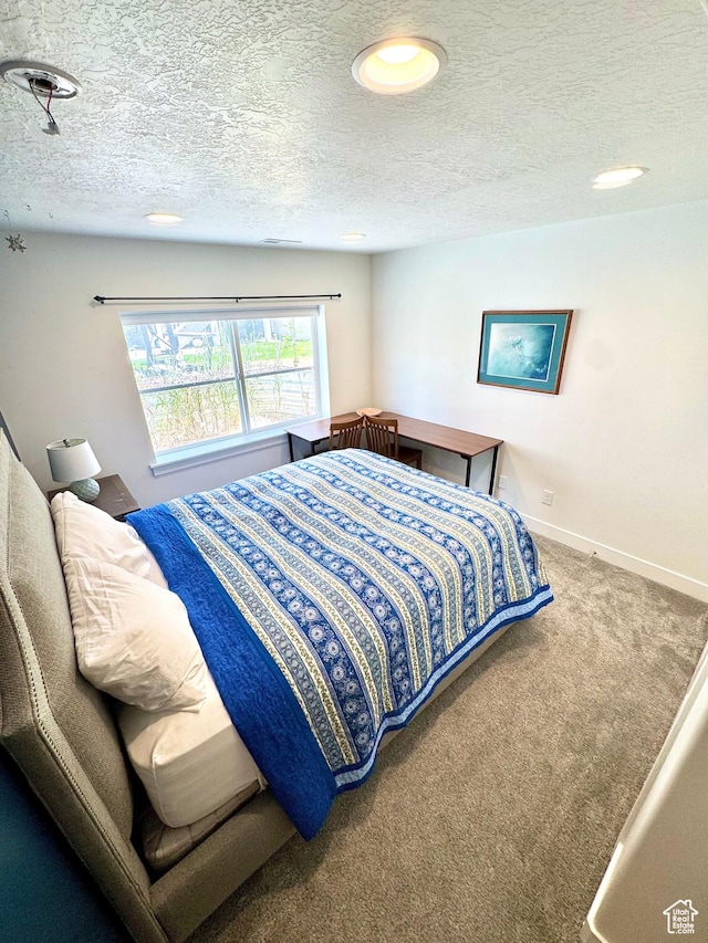 933 S 2100 W, Orem, UT 84059 - carpeted bedroom featuring a textured ceiling and recessed lighting