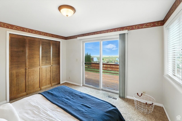 80 S 6000 W, Mendon, UT 84325 - bedroom with access to exterior, light carpet, and a closet