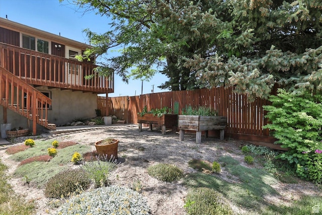 80 S 6000 W, Mendon, UT 84325 - view of yard featuring a deck and stairway