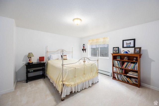 2565 E Woodland Way, Kamas, UT 84036 - bedroom featuring light colored carpet and baseboard heating