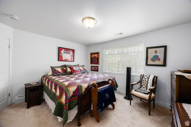 2565 E Woodland Way, Kamas, UT 84036 - bedroom featuring light colored carpet and baseboard heating