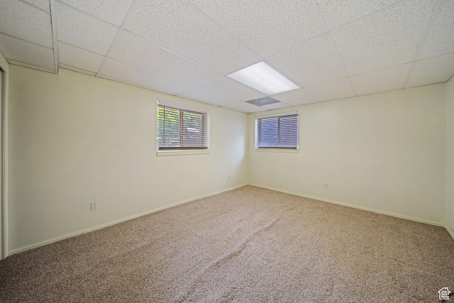 5350 S Jordan Canal Rd, Salt Lake City, UT 84129 - carpeted spare room with a drop ceiling and baseboards