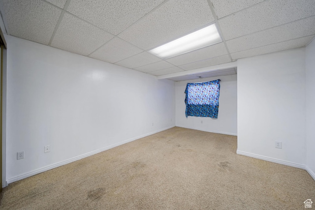 5350 S Jordan Canal Rd, Salt Lake City, UT 84129 - carpeted empty room with a drop ceiling and baseboards