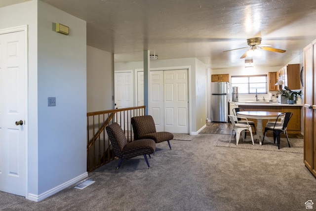 63 S 100 W Unit 17, American Fork, UT 84003 - dining room with carpet and ceiling fan