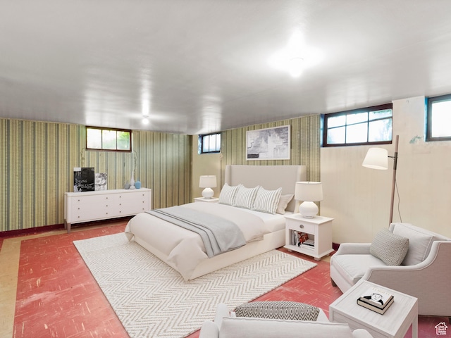 1740 E Harrison Ave, Salt Lake City, UT 84108 - bedroom with wallpapered walls
