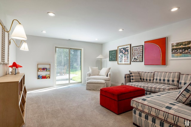 1675 W Silver Springs Rd, Park City, UT 84098 - carpeted living area with recessed lighting