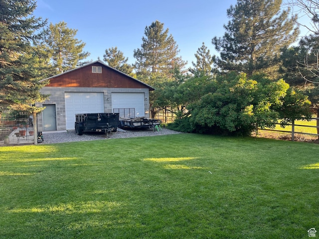 1990 E 400 N, Mapleton, UT 84664 - view of yard featuring an outdoor structure and a detached garage