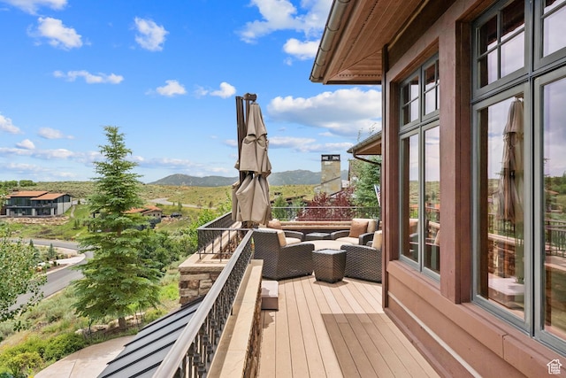 9388 Dye Cabins Dr, Park City, UT 84098 - wooden deck with a mountain view