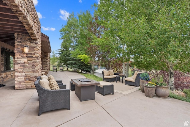 9388 Dye Cabins Dr, Park City, UT 84098 - view of patio / terrace with an outdoor living space