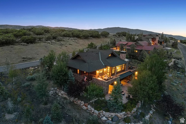 9388 Dye Cabins Dr, Park City, UT 84098 - aerial overview of property's location featuring mountains