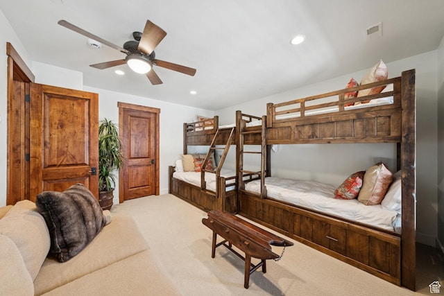 9388 Dye Cabins Dr, Park City, UT 84098 - bedroom with carpet flooring, recessed lighting, and ceiling fan