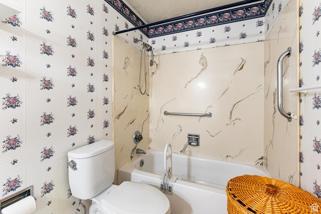342 E State St, Farmington, UT 84025 - full bathroom featuring shower / bath combination and wallpapered walls