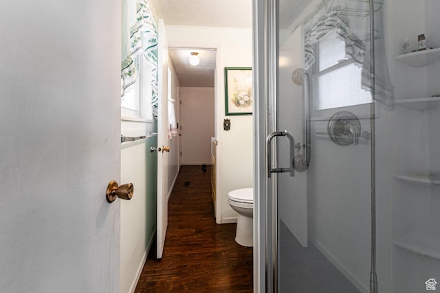 342 E State St, Farmington, UT 84025 - full bathroom featuring wood finished floors and a shower stall