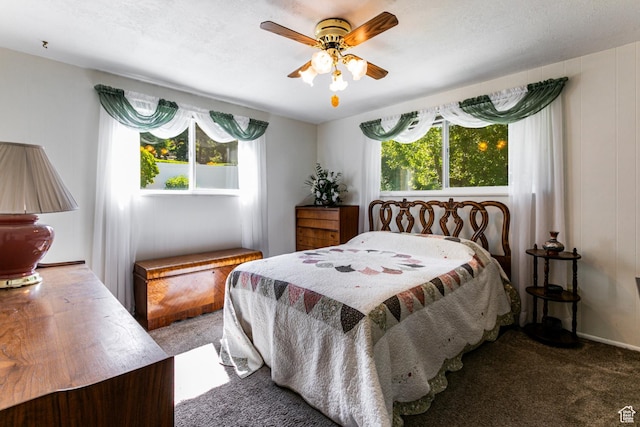 342 E State St, Farmington, UT 84025 - carpeted bedroom featuring multiple windows and a ceiling fan